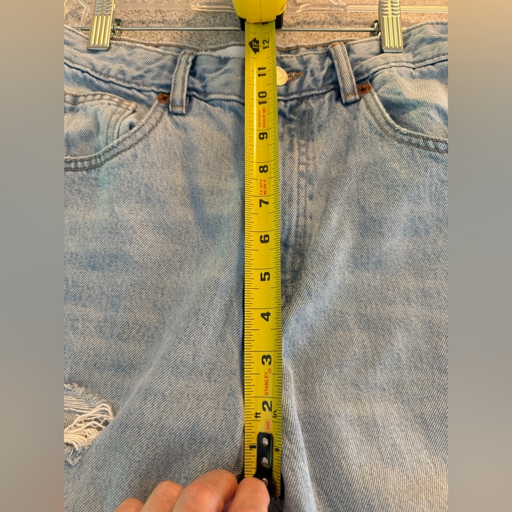 Zara distressed Straight Jeans Wide leg size 4 - Picture 9 of 10